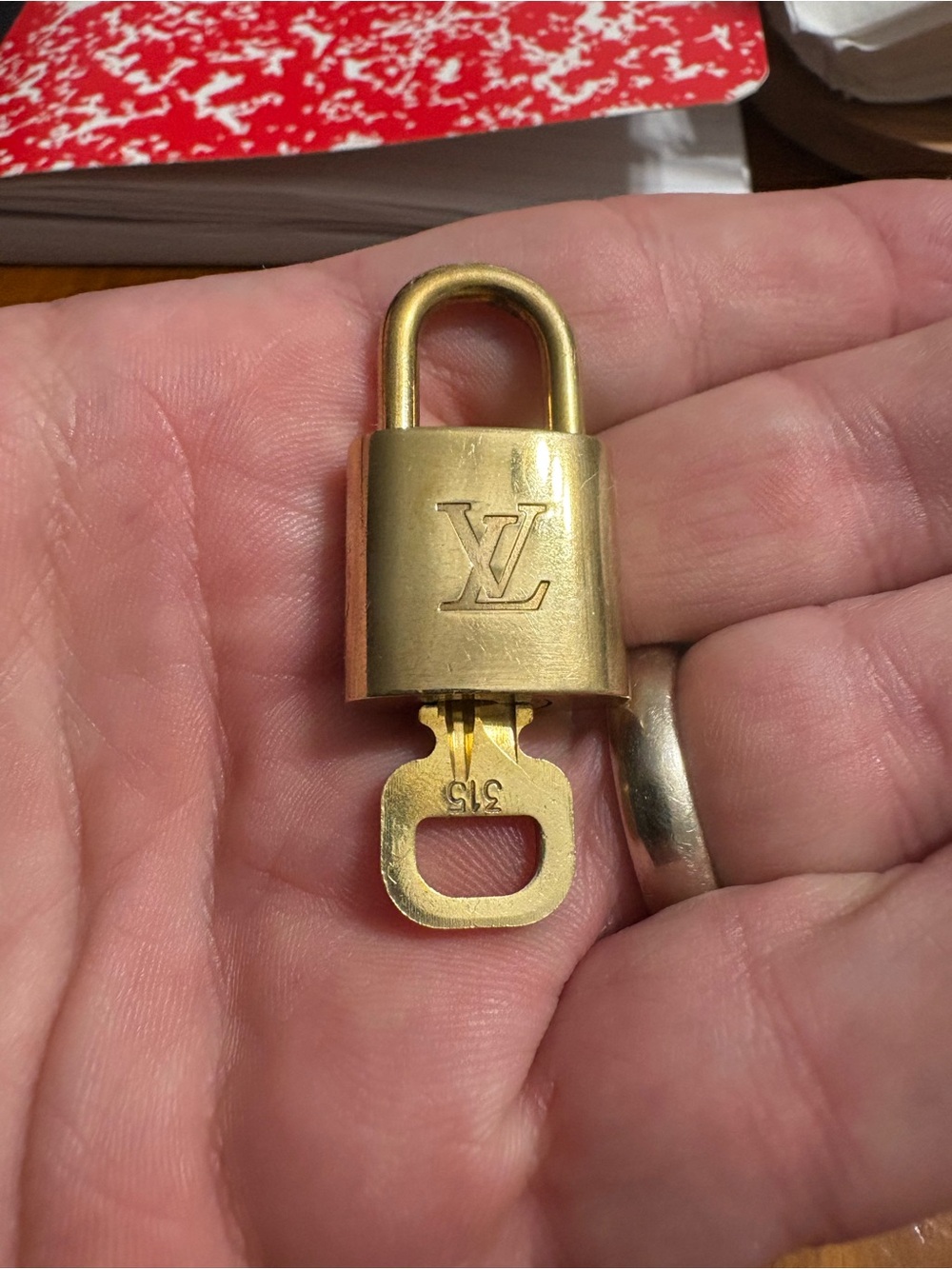 Louis Vuitton Gold Tone Padlock with Key#315